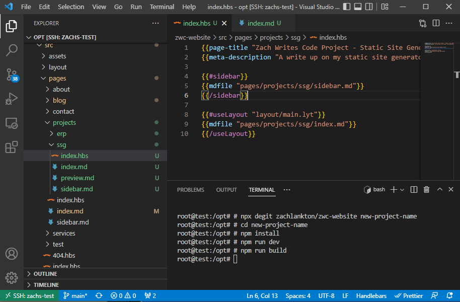 image of vs. code showing project structure